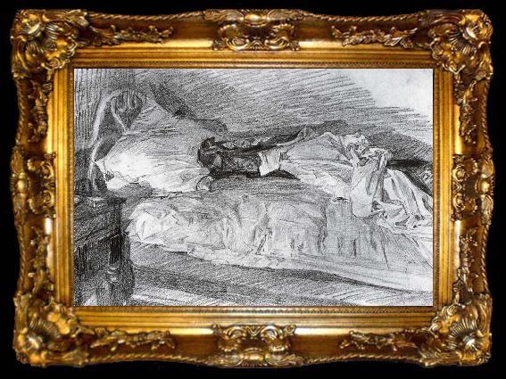 framed  Mikhail Vrubel The bed, ta009-2